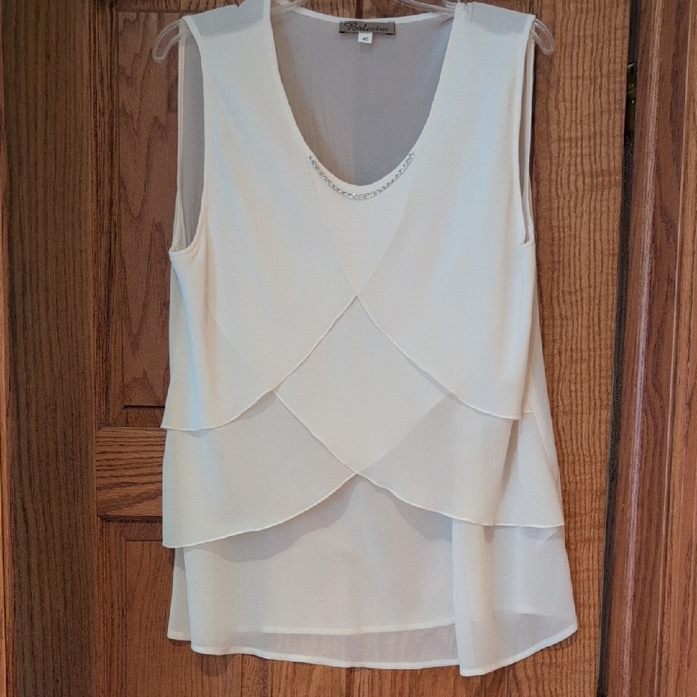 Chic Layered White Blouse